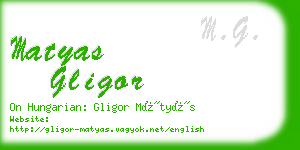 matyas gligor business card